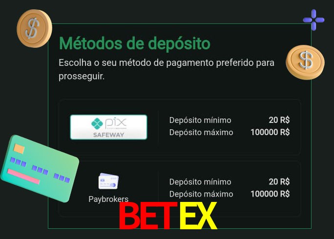 O cassino BETEX oferece uma grande variedade de métodos de pagamento