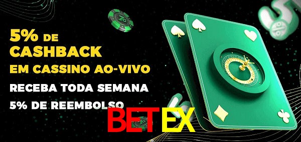 Promoções do cassino ao Vivo BETEX
